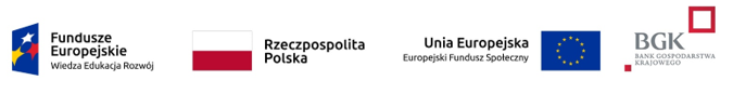 Logo of European Funds and BGK as well as the flags of Poland and the European Union