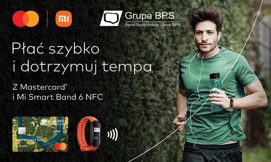 Wygodne płatności mobilne opaską Mi Smart Band 6 NFC